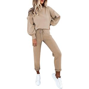 Fixmatti Women's 2 Piece Outfits Long Sleeve Pullover Sweatshirt Jogger Pants Sweatsuit