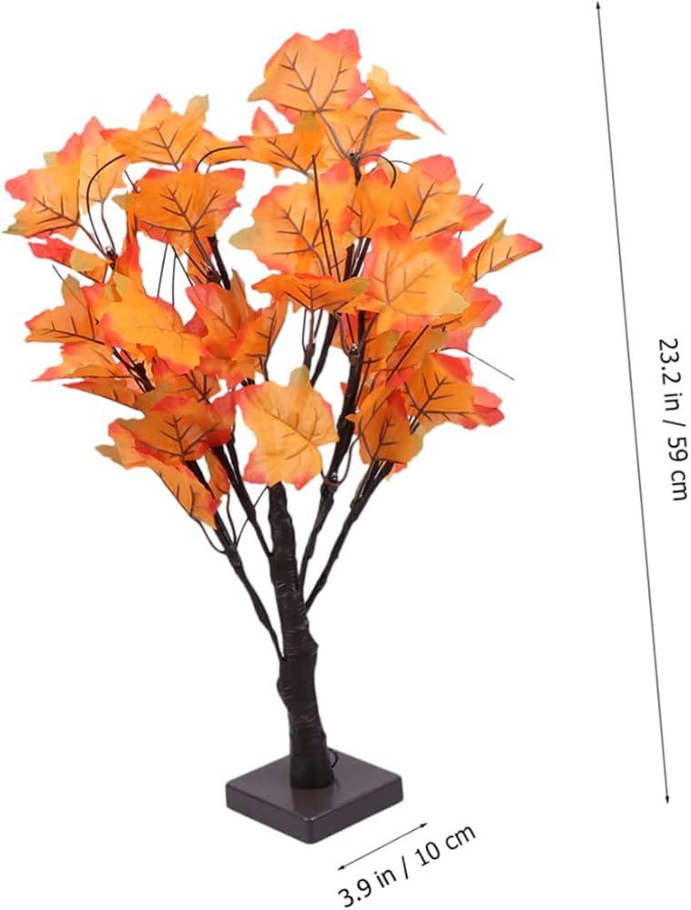 Led Battery-Powered Maple Leaf Tree Light Tabletop Christmas Tree Decorative Desk Lamp Energy-Saving