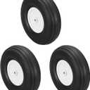 MECCANIXITY RC Airplane Wheels 4.4" OD RC Aircraft PU Rubber Wheels Tire Tail Wheel Replacement for DIY RC Model Plane Aircrafts Helicopter, Pack of 3
