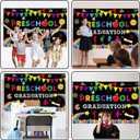 2 x Preschool Graduation Party Decorations Preschool Graduation Backdrops Class of 2026 Pre Kindergarten Graduate Photography Backdrop Banner Ceremony Photo Prop for Teachers School Classroom Party Decor