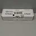 Everest Media 12-Port Keystone Patch Panel (1-Pack) - Removable 6-Port Panels - with 89D Wall Mount Bracket - Vertical/Horizontal Installation - 8 Blank Keystone Jack Inserts Included