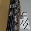 2 Pack 28-48 inch Black Metal Wall Mounted Curtain Rod Set with Brackets, 5/8" Adjustable Small Curtain Rods for Bedroom, Kitchen, Living Room, Grommet Curtains