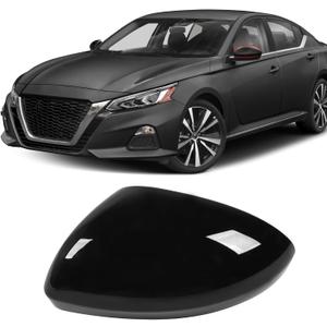 Moonlinks Compatible with Nissan Altima 2019 2020 2021 2022 2023 2024 Left Side Mirror Cover Replacement, Glossy Black Exterior Left Driver Side Door Rear view Mirror Cap Trim