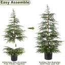 Artificial Norfolk Pine Christmas Tree - 3Ft Realistic Faux Christmas Tree for Home Indoor Outdoor Christmas Decorations