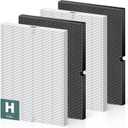 116130 Replacement Filter H for Winix 5500-2 AM80 Plasmawave Air Purifier, High Efficiency Filter and Activated Carbon Filter Combo Pack, 2 Set