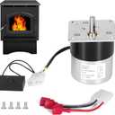 SRV7000-670 Auger Feed Motor, Fit for Pelpro PP70, PP130, PP150, PP60, PPC90, TSC90 & Pleasant Hearth PH35PS Pellet Stove - Replace 2RPM Synchronous Heatilator Feed Motor 120V 60Hz