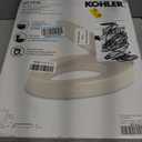 KOHLER 25875-96 Hyten 3" Height, Elevated Soft Close Elongated Toilet Seat, Contoured Seat with Grip-Tight Bumpers, Quick-Attach Hardware, No Slam Toilet Seat, Biscuit