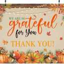 Fall Thank You for All You Do Banner Backdrop Autumn Thanksgiving We are So Grateful for You Party Background Pumpkin Friendsgiving Party Decorations Banner Photo Booth Props (82x59 inch (7x5FT))