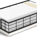 Wican Guest Towel Holder Tray for Bathroom, Oak and Iron Napkins Holder for Powder Room Dinning Table Wooden Basket for Disposable Paper Hand Towels Black and Farmhouse White (9.06 x 5.51 x 2.56 inchs)