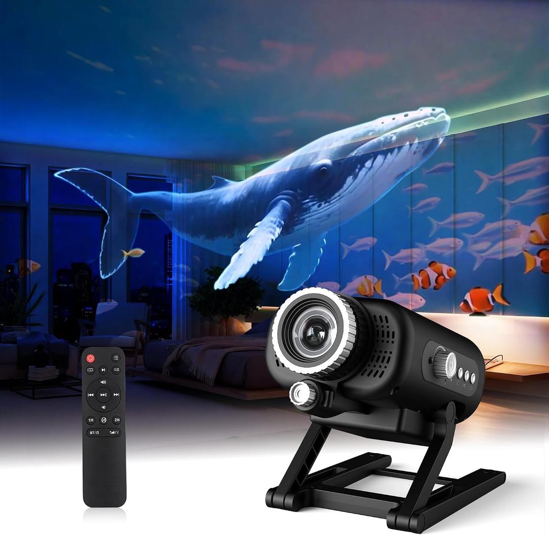 AIRIVO Visual Star Projector, 3D Dynamic Projector with 60 3D Scenes, Galaxy Projector with Bluetooth Speaker, Night Light Projector for Room Decor, Ideal Gift for Kids, Adults, Valentine's Day