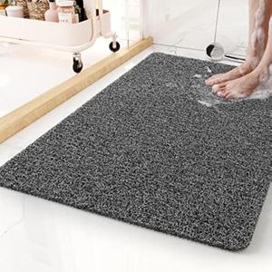 Non-Slip Bathtub Mat, 17x 30 Inch, Shower Mats for Bath Tub, PVC Loofah Bathroom Mats for Wet Areas, Quick Drying