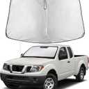 EcoNour Windshield Sunshade Compatible for Nissan Frontier 2006-2019 2020 2021, Sun Visor for Front Windshield & Window Sun Shade Cover, UV Heat Blocker & Protector, Car Accessories