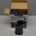 Bed Risers Furniture Risers Heavy-Duty Rectangular Adjustable Block Lift to 3 inches and 4.3 inches Desk, Sofa, Chair Legs, Refrigerator, Washing Machine Support up to 4000 pounds (Black-square)