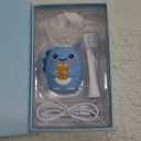 Kids U Shaped Electric Toothbrush with 4 Brush Heads, Sonic Toothbrush Kids with 5 Modes, Cartoon Dinosaur 360-Degree Cleaning IPX7 Waterproof Design (2-6 Age (Blue))