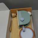 Play Kitchen Accessories Toddlers Wooden Pop-up Toaster Toy Play Food Kids Age , Bread, Butter, Poached Egg Cutting Pretend Toys