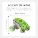 HoMedics Ribbit Mini Handheld Massager, Vibrating Electric Massager with Comfort Grip and LED Light, Batteries Included, Comes in variable colors, Green, Blue or Pink