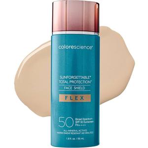 Colorescience Total Protection Face Shield Flex SPF 50, Zinc Oxide Formula, Fair, 1.8 fl. oz (Pack of 1)