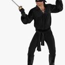 Morph Masked Vigilante Costume Men El Legend Hero Outfit with Black Hat and Mask for Adults, M