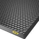 Heavy Duty Rubber Entrance Mat, Outdoor Use, Black Hexagon Grid, 24''x16'', (YS_MATS_O_R_Hexagons)