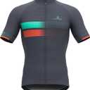LAMEDA Men's Cycling Jersey Breathable Lightweight Bike Jersey Short Sleeve Quick Dry Moisture Wicking Biking Shirts, Size: Large