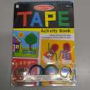 Melissa & Doug Tape Activity Book for Kids with 4 Easy-Tear Tape Rolls (Blue, Green, Red, Yellow) & 20 Reusable Scenes on Spiral-Bound Sheets, Road Trip Activities & Travel Toys for Kids Ages 4+
