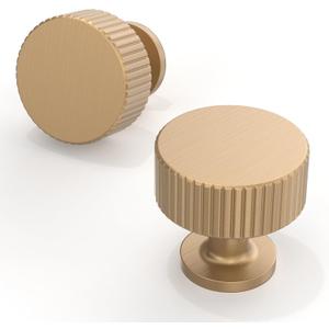 10 Pack Champagne Bronze Kitchen Cabinet Knobs Cabinet Pulls Drawer Knobs Cabinet Hardware Zinc Knobs for Dresser Drawers (Single Hole Knob)