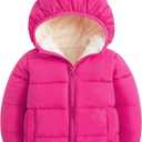 BFUSTYLE Toddler Winter Coats Hooded Infants Fleece Jacket Thickened Jacket for Baby Girls Boys 1-5T (Fleece-hot Pink)