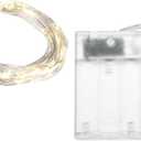 MECCANIXITY 2 Pack LED Fairy Lights Battery Operated 50 LEDs 16 Feet Warm White Light Mini Waterproof Copper Wire Twinkle Bulk Lights for DIY Home Wedding Christmas Party Decoration