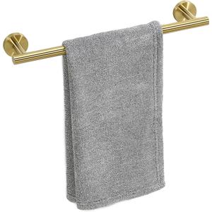 Brushed Gold Towel Bar, 14 Inch Towel Racks for Bathroom Wall Mounted, Thicken SUS304 Stainless Steel Heavy Duty Hand Towel Holder Organizer, Bathroom Accessories, Total Length 16.5 Inch