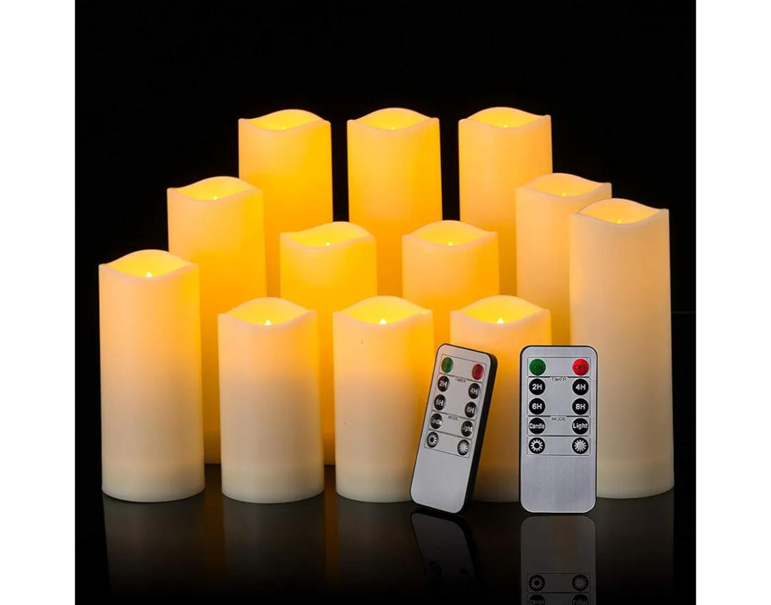 8 Pack Flameless Candles Battery Operated Led Candles with 1 Remotes Contro for Wedding, Party, Birthday