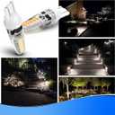 Heifymi 3 Watt T5 T10 LED Wedge Base Light Bulbs AC/DC 12V-24V Equivalent 25W-30W 6000K Daylight White 300lm T10 921 194 LED Bulbs for RV Camper Marine Boat Landscape Driveway Patio Lighting, 10 Pack