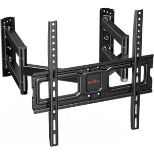 Perlegear Corner TV Wall Mount for Most 26-60 inch TVs up to 99 lbs, Full Motion Corner TV Mount with Dual Articulating Arms, Corner TV Bracket with Swivel Tilt Extension, Max VESA 400x400mm, PGCMF4