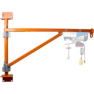 Wall Mount Jib Crane, Hoist Support Arm with 180Swing, Electric Scaffolding Lift, Hoist Bracket, All Steel Construction 660LBS Capacity, Electric Hoist Holder Swing Arm with Pole, for Electric Hoist