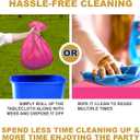 Sonluma 12 Pack 108" X 54" Pink Premium Disposable Plastic Tablecloth for 8ft Long Rectangle Tables, Waterproof Covers for Indoor or Outdoor Events & Parties