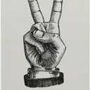 Funny Canvas Bathroom Wall Art Decor Toilet Gestures Deuces Picture Prints Painting for Washroom Unframed 12x16inch(30x40cm) Unframed