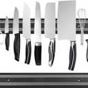 Magnetic Knife Strips(15 Inch X Set Of 2) Magnetic Knife Storage Strip, Knife Holder, Knife Rack, Knife Strip, Kitchen Utensil Holder, Tool Holder, Multipurpose Magnetic Knife Rack (Black)