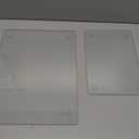 Tempered Glass Cutting Board for Kitchen, Clear Glass Board for Countertop, Heat Resistant, with Non-Slip Feet, 12x16" & 12x8" 2 Pcs Clear