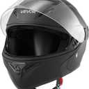 VEVOR Motorcycle Helmet DOT Approved, Adult Motocross Dirt Bike Helmet with Large Clear Visor, Comfortable Motorbike Racing Street with Detachable Liner for Men & Women (Medium)