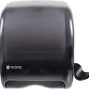 San Jamar Classic Element Paper Towel Dispenser Wall-Mounted Commercial Roll Dispenser, Fits All Core Sizes with Lever for Bathroom, Kitchens, and Restaurants, Plastic, Universal Paper, Black Pearl