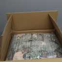 RELEANY Area Rugs 9'x12' Washable Non-Slip, Floral Vintage Distress Print Pattern Medallion Carpet for Living Room Bedroom Dining Room, Brick Red Rust Neutral Brown Burnt Orange Green