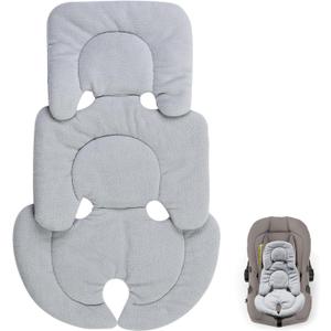 Infant Car Seat Insert Compatible with Nuna Pipa, Carseat Insert Support for Infant, Soft Head and Body Support, Reversible Design Cushion Pad, Non-Slip, for Car Seats, Swing and Strollers, Gray