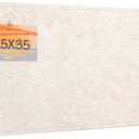 Bulletin Board, 35 x 17 1/2 Inches Felt Pin Board - Decorative Cork Alternative for Wall, Foldable Picture Self-Adhesive Vision Prayer Board With 20 Pushpins - Oatmeal