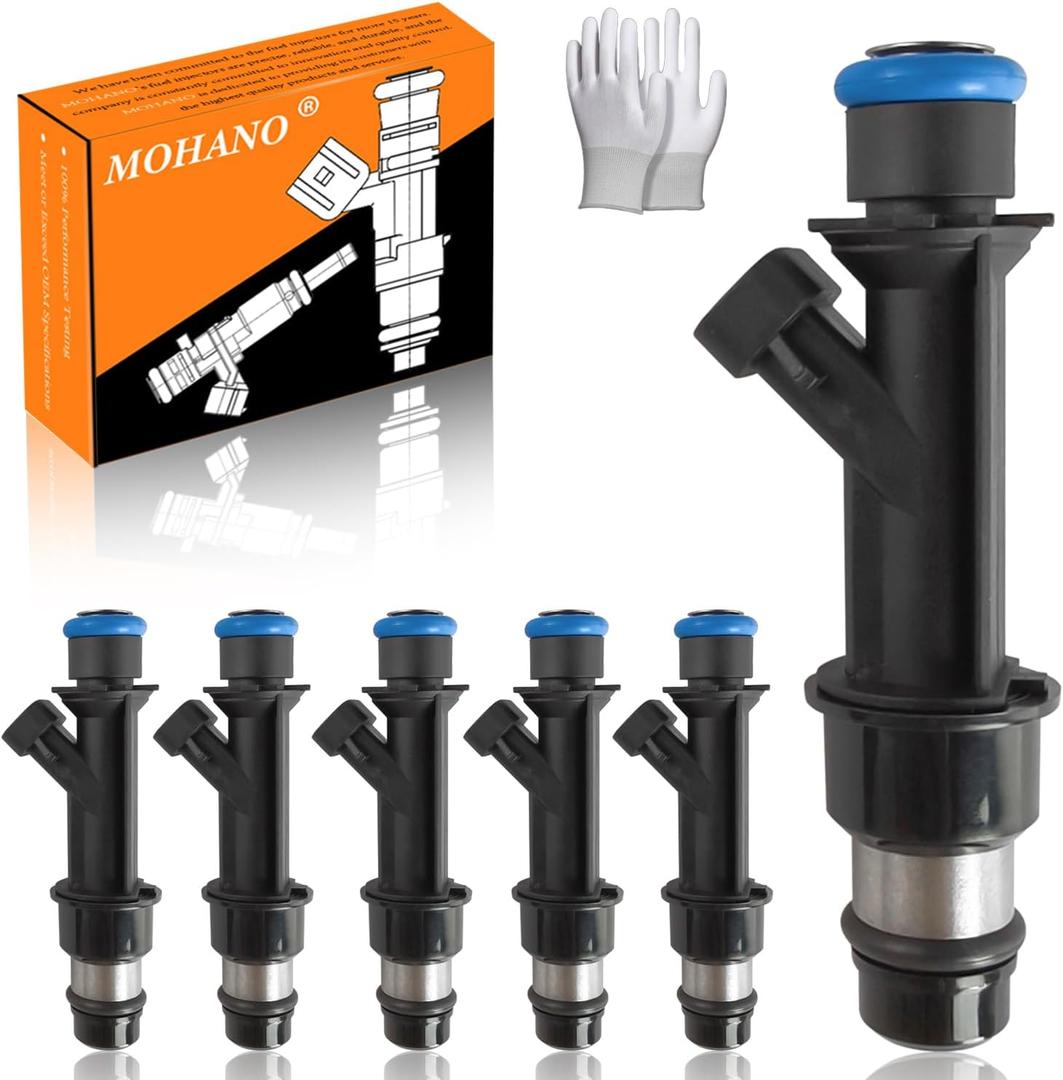 Engine Fuel Injector Kits Fit for 2002-2007 Chevy Trailblazer GMC Envoy, for 2003-2007 Isuzu Ascender, Oldsmobile Bravada Saab 9-7x Buick Rainier 4.2L l6 Set of 6 Fuel Injectors Replace OE # FJ10578
