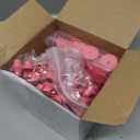 Lothee 100 Pcs Blank Cattle Ear Tags Large Plastic Precision Animal Identification Blank Livestock Ear Tags for Cattle Cow Horse Dog Pig Goat Sheep Farm Management (Pink)