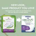 Organyc 100% Certified Organic Cotton Pads Inside and Out for Incontinence, Certified Odor Control, Free from Perfumes, Dyes, Plastics, and Chemicals, Maximum, 64 Count