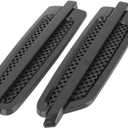 X AUTOHAUX 2pcs Air Flow Intake Cover Vent Decorative Bonnet Vent Hood Cover Black for Car