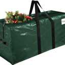 Christmas Tree Storage Bag, Christmas Tree Bag Fits Up to 7.5 Ft Artificial Xmas Trees, Heavy Duty Material, Waterproof & Dual Zippers Christmas Tree Box for Trees, Decorations (Green)