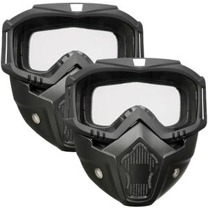 Airsoft Mask Full Face, Paintball Mask, Tactical Mask, Motorcycle Helmet Goggles with Removable Face Mask for Men Women