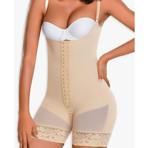 M&D Strapless Colombian Postpartum Girdles Butt Lift for Women, Beige, XS