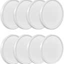 8PK 9 Inch LED Flush Mount Ceiling Light, 18W, 1860LM, 3000K/4000K/6000K CCT Selectable, Round Flat Panel Light Low Profile Ceiling Light Fixtures for Hallway, Kitchen, Bedroom, Laundry Room (White)
